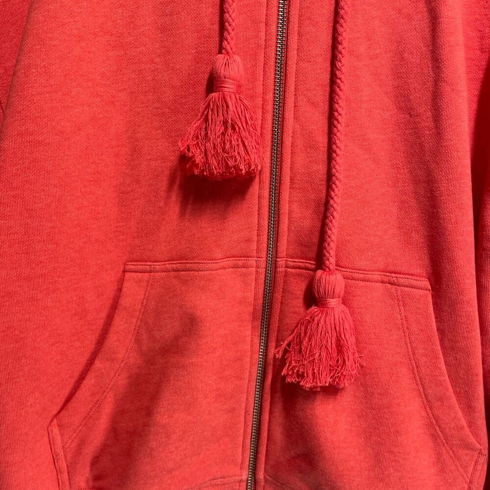 Cabi Festival Hoodie Style 5657 Women’s Large Pink Zip Front Tassel Drawstring - Picture 4 of 10